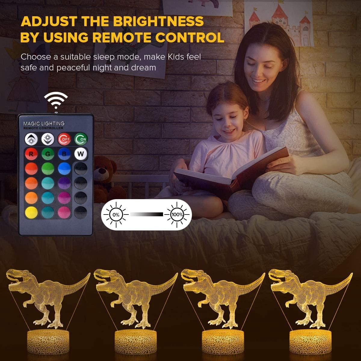 VONTER Remote Control & Touch T Rex LED Night Light