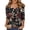 #01Black, variant on Womens V Neck 3/4 Length Sleeve Tops Vintage Floral Print Loose Casual Three Quarter Sleeve T Shirts Spring Dressy Blouses Brown M