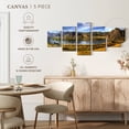 thumbnail image 5 of Elephant Stock Missouri Riverscape Wall Art - Horizontal Multi Panel Canvas - 5 Pieceliving Room Wall Decor - Photography Nature Multi Panel - Blue And Green Decor - 68" x 30", 5 of 8