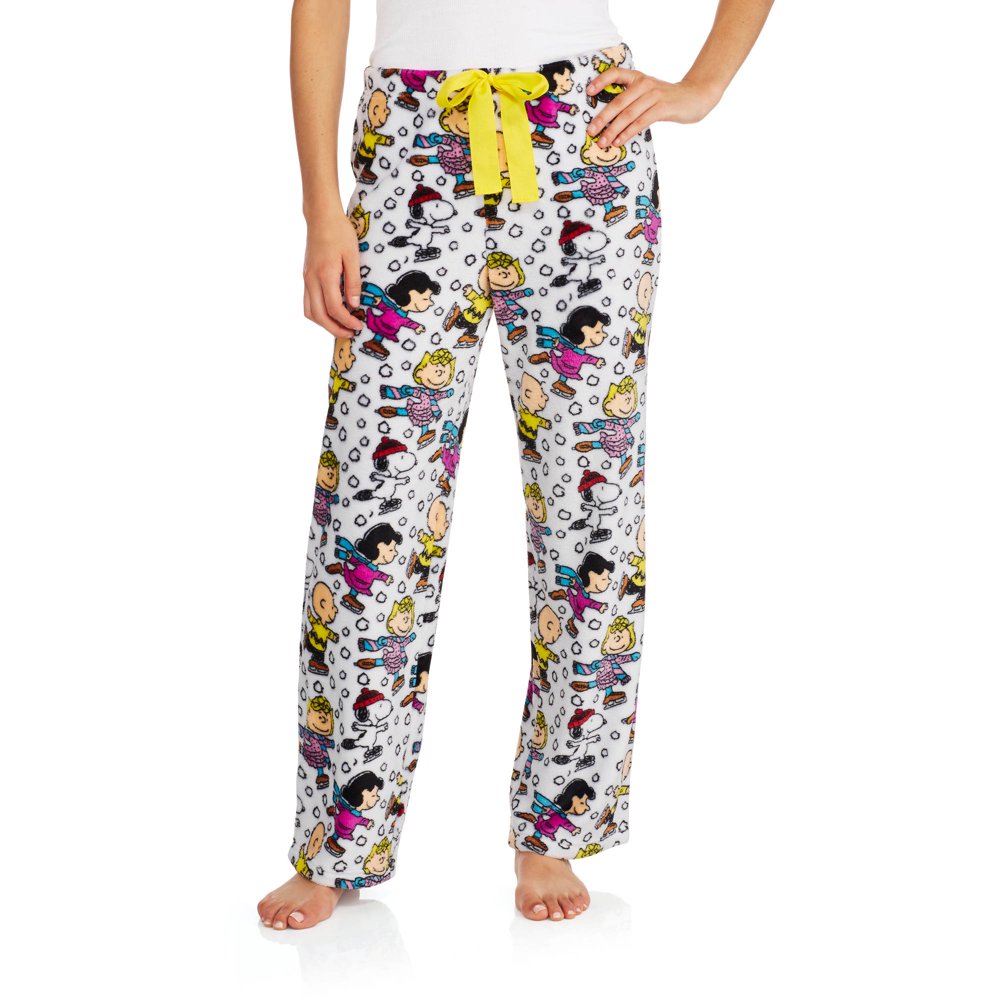 Peanuts Women's License Pajama Super Minky Plush Fleece Sleep Pant