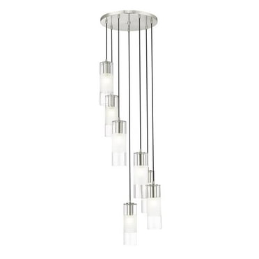 Z-Lite Alton 7 Light Chandelier, Clear+Frosted