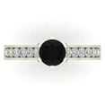 thumbnail image 4 of 1.00 CT TW Black & White Diamond Engagement Ring 14k White Gold, 4 of 5