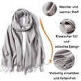thumbnail image 3 of Bufanda cálida de otoño para mujer, bufanda de algodón de color liso con borlas/flecos, bufanda de pashmina a cuadros de color liso, bufanda XL, estola multifuncional, 3 of 5