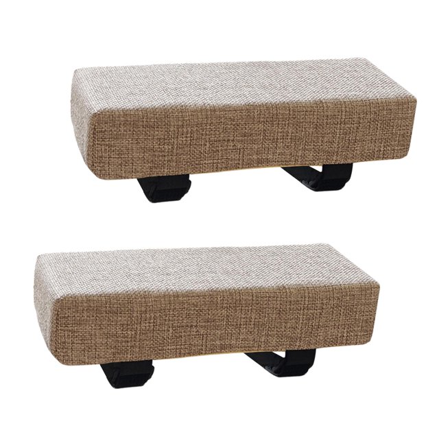 veasfak 2 Pieces Sponge Armrest Cushion Chair Arm Rest for Desk Chair Computer Chair Beige Coffee