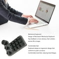 thumbnail image 3 of Mini Macro Mechanical Gaming Keyboard, 12 Keys 3 Knobs One Handed USB PC Keypad, Programmable Shortcut Custom Function,, 3 of 7