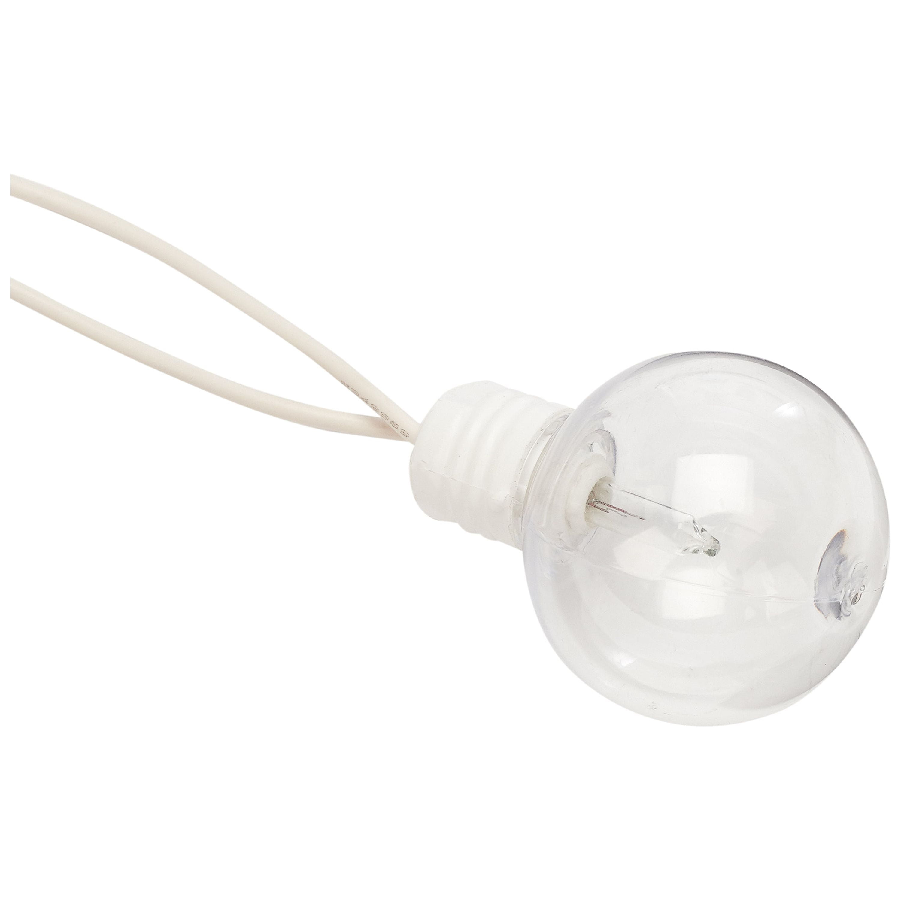 Mainstays 20-Count Indoor Outdoor Incandescent String Lights, with White Cord, AC-Powered, 6 Volts