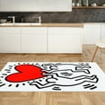 thumbnail image 4 of LaModaHome Non-Slip Rug TWO HOLDING HEART: Famous Artist-Inspired Rug Washable Mat Child Stain Resistant Living Room Kitchen Carpet - Size: 5,3X2,6ft(160X80cm), 4 of 5