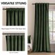thumbnail image 2 of Cortinas MIULEE Velvet Blackout, color verde oliva, 213 x 213 cm, 2 paneles, 2 of 7