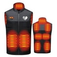 thumbnail image 3 of DODADAWANJ Heated Vest for Men Zip Up Electric Heated Jacket 9 Heating Zones Big and Tall Windproof Body Warmer Winter Thermal Workwear Heated Coats No Battery XXXXL, 3 of 9
