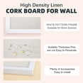 thumbnail image 4 of 13.3"x17.7" inch Bulletin Board with Linen, White Wood Style Frame, with 10 Pushpins, Linen Cork Board, Ideal for School, Home & Office, 4 of 6