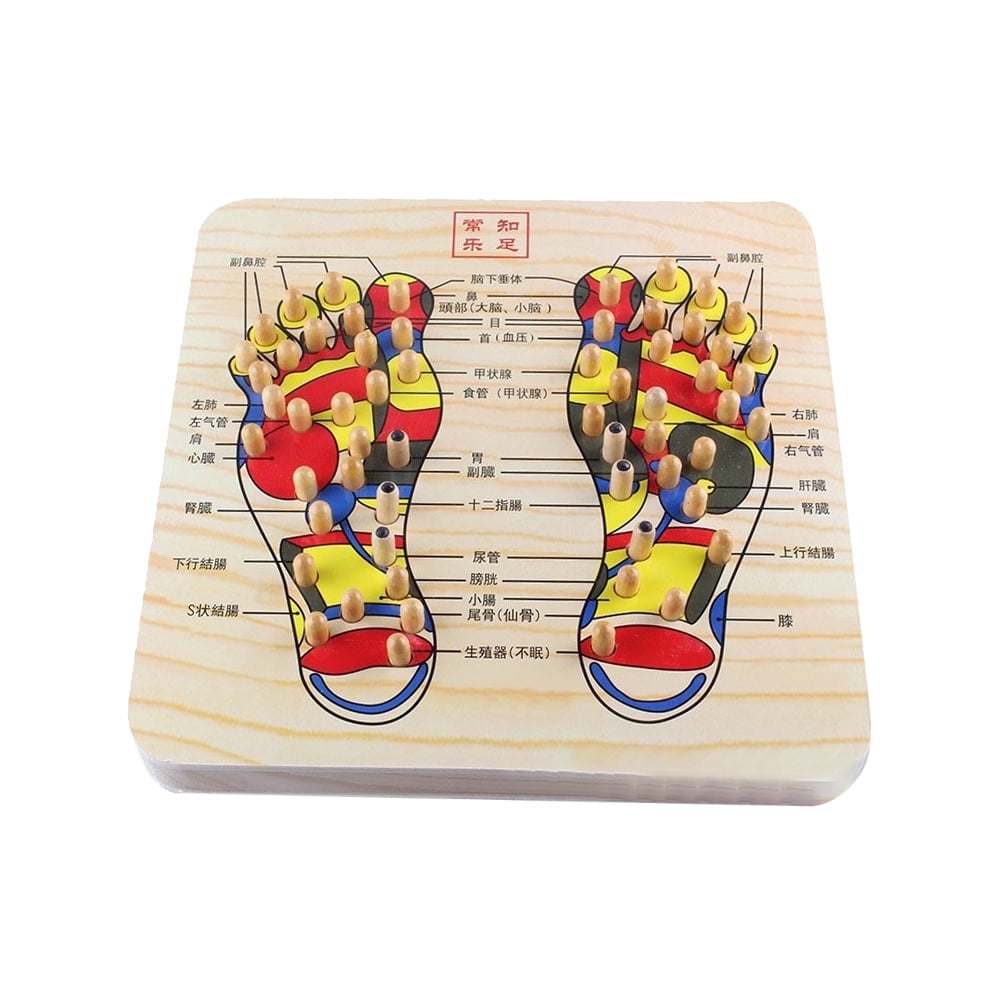 Falleo Clearance Wooden Foot Massage Board Acupoint Foot Massager Reflexology Chart