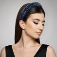 thumbnail image 2 of Unique Bargains Bling Padded Hairband Sparkle Faux Crystal Headbands Deep Blue, 2 of 7