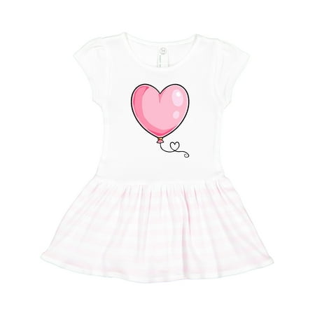 

Inktastic Pink Balloon Heart Gift Toddler Girl Dress