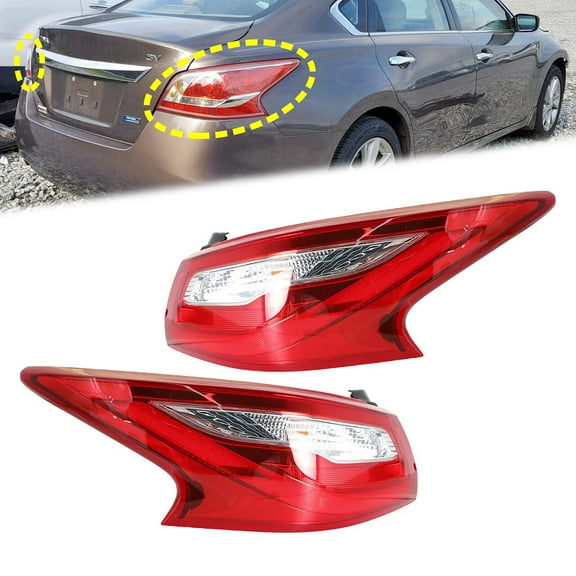 Pair of Rear Tail Light Lamp Housing Assembly Fit for Nissan Altima 2016-2017