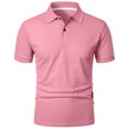thumbnail image 4 of Taqqpue Golf Shirts for Men Solid Color V Neck Button Short Sleeve T-Shirt Moisture Wicking Quick Dry Active Gym Workout Blouse Tops, 4 of 4