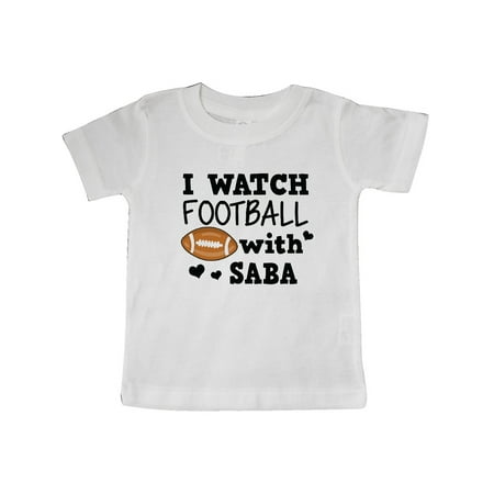 

Inktastic I Watch Football with My Saba Gift Baby Boy T-Shirt