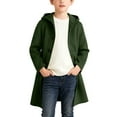 thumbnail image 5 of ATOGUTA Boys Winter Pea Coat Dress Coats Kids Trench Coat Winter Pea Coat with Pockets Size 5T-14 Green, 5 of 6