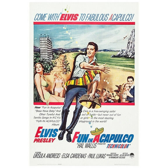 Fun in Acapulco - Elvis Presley - 1963 - Movie Poster - US Version (8x12Inches(US/CANOnly))