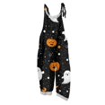 thumbnail image 2 of Halloween Jumpsuits for Women One Piece Sleeveless Print Linen Rompers Pants with Pocket Baggy Overalls, 2 of 6