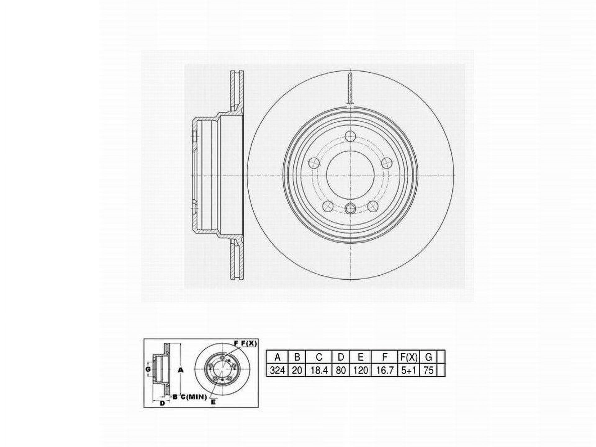 UltraHC Coated High Carbon Brake Rotor, Rear UR002054, BMW X5 2006-2002