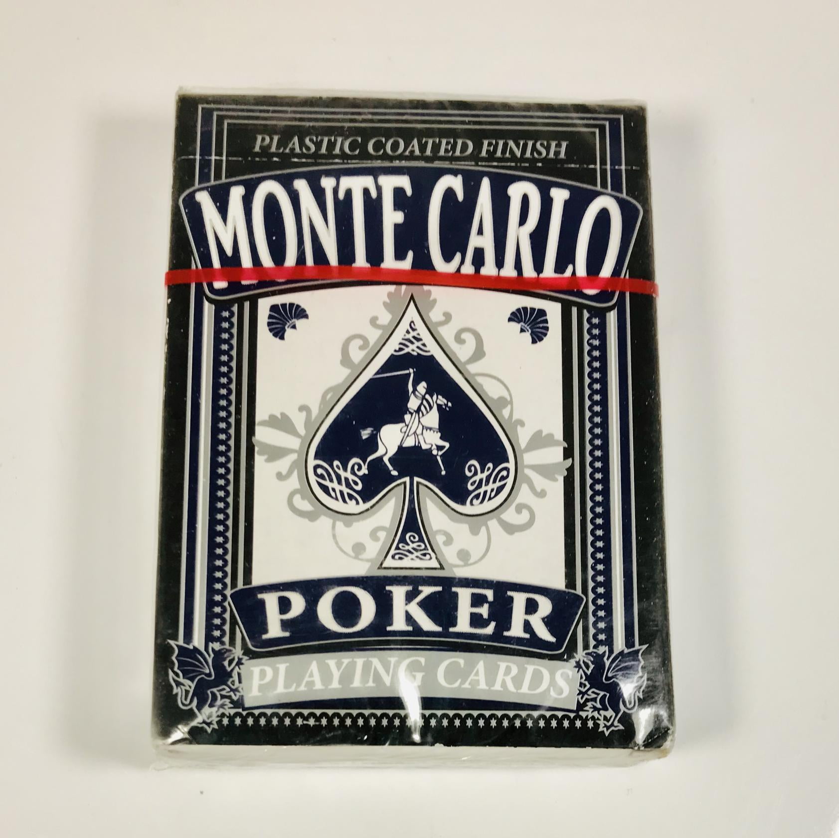 BRAND NEW SEALED Monte Carlo Playing Cards 2 Sealed Decks 1 Red-1 Black 