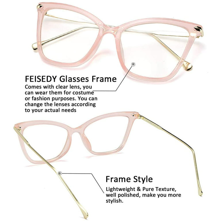 Cat Eye Glasses Frame Women Colorful Frame Clear Lens Eyewear Eyeglasses
