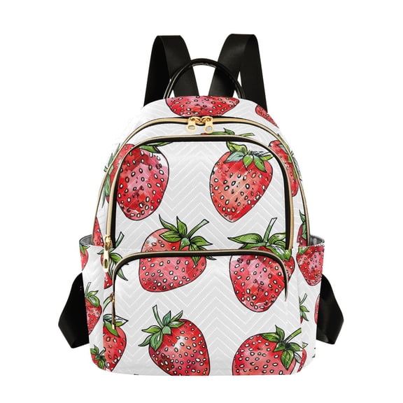 ALAZA Strawberry Womens Travel Laptop Backpack Large Daypack Ladies Shoulder Bags S