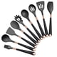 thumbnail image 2 of Utensilios de cocina de 9 piezas para cocinar ranurada, volteador, calor alto para y sartenes antiadherentes , negro Mango negro Magideal Utensilios de cocina, 2 of 7