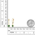 thumbnail image 3 of Gem Stone King 14K Yellow Gold Green Zirconia Drop Dangle Leverback Earrings for Women (2.00 Cttw, Gemstone, Heart Shape 5MM), 3 of 4