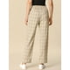 thumbnail image 5 of Pantalones a cuadros casuales para mujer, bolsillos, pierna recta, trabajo, oficina, pantalones Caqui L, 5 of 6