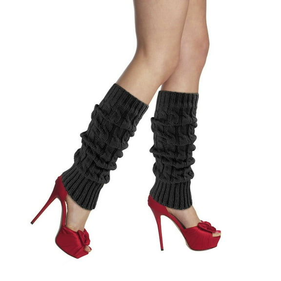 Women's Thermal Leg Warmers - Plush Over-Knee Socks for Winter Home Office (Cozy & Thick) Under 5$, Yubnlvae Socks High Knit Cable Socking Boot Long Stocks , Black, One Size