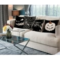 thumbnail image 5 of Happy Halloween Pillow Cover Pumpkin Spider Web Pillow Case Black Linen Throw Cushion Cover Cushion Cases for Home Office Halloween Sofa Bed Decoration, 18" x 18" (4Pcs), 5 of 6