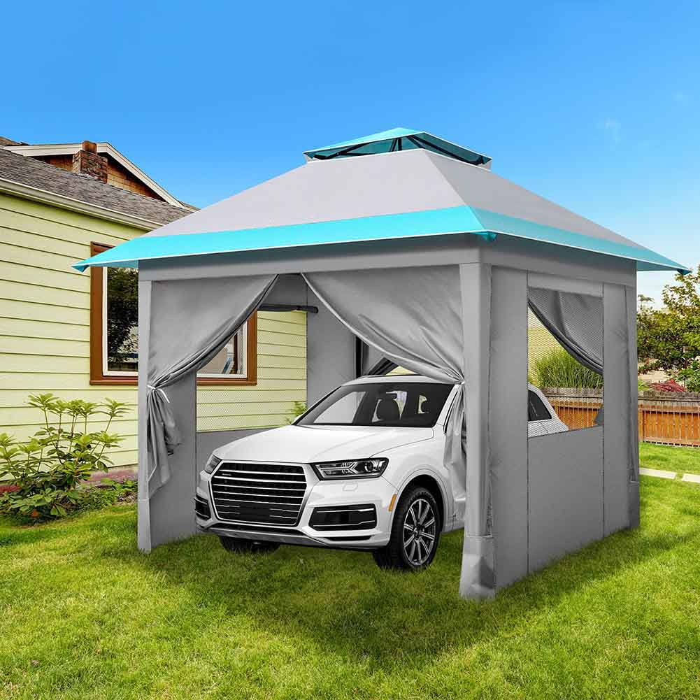 Aimee Lii 120"x120" Canopy Tent Heavy Duty Canopy, Outdoor Tent Canopy for Wedding Party Event Tent, Gray