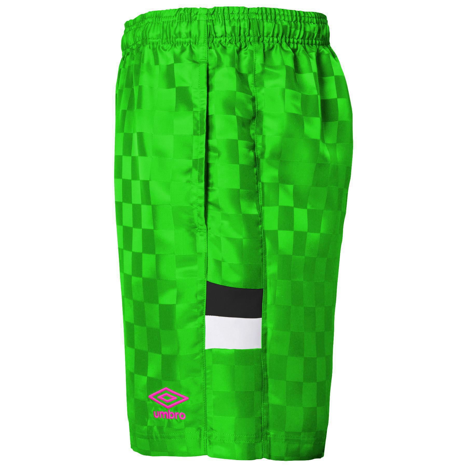 Umbro Youth Soccer Shorts Classic Checkerboard Large Black Poly Girls Boys New 
