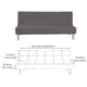thumbnail image 3 of XUYAN Folding Sofa Cover Solid Color Futon Slipcover Polyester Elastic Fabric All Inclusive Cover Elastic Bottom, Soft and Washable Futon Cover for Sofa Bed, 3 of 8