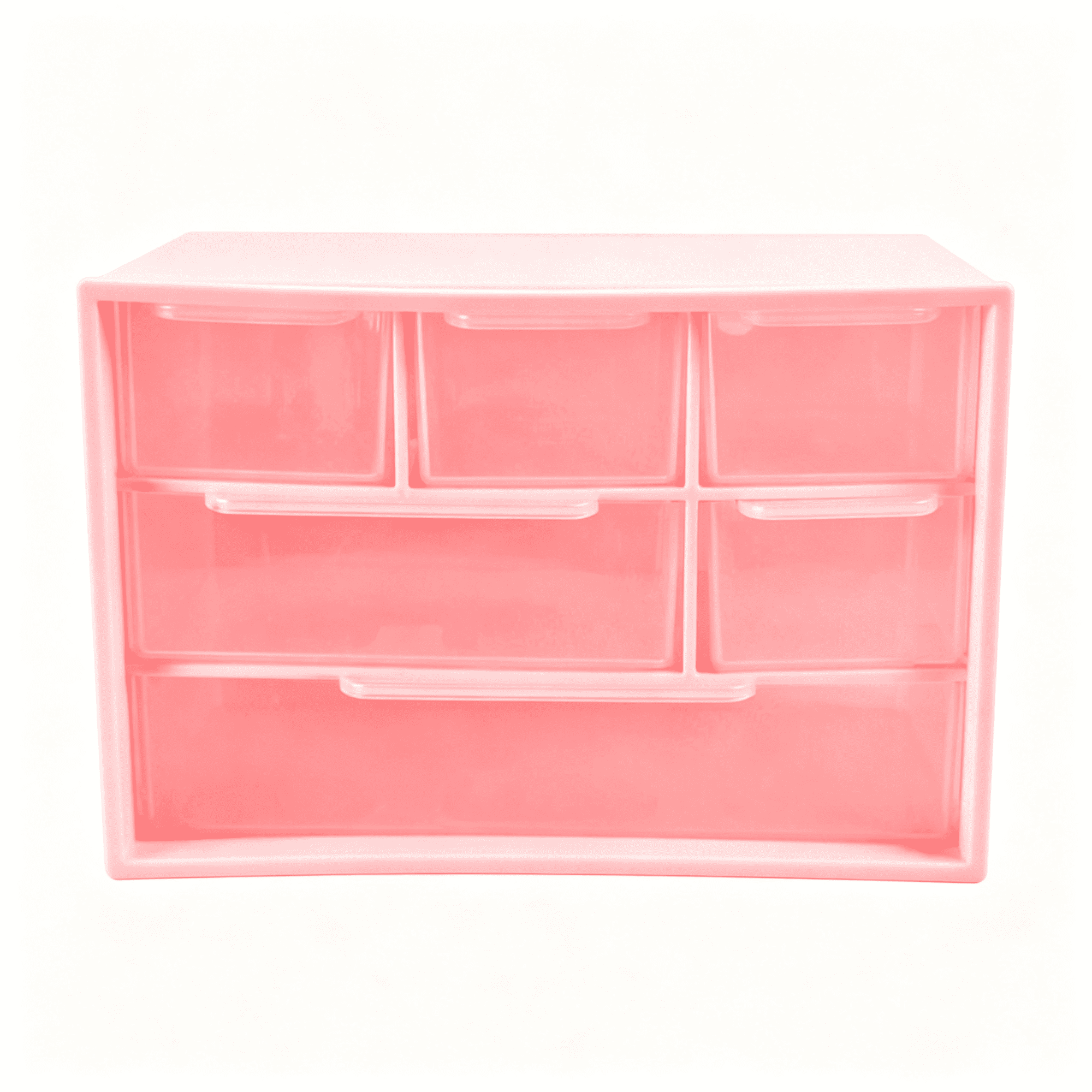 HBMYN Small Mini Desk Drawer Organizer 6 Clear Drawers 7 x 3.9 x 4.7 Pink mini drawer organizer desktop storage