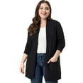 thumbnail image 1 of GRACE & GRANDEUR Cardigan Chandail à Manches Longues pour Femmes Grande Taille, 1 of 6