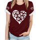 thumbnail image 1 of Tops Y Blusas de las Mujeres Estampadas Cuello Redondo Manga Corta, Poliéster Casual Top para Diario, Fiesta Y Todas las Estaciones, 1 of 8