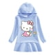 thumbnail image 3 of Hello Kitty nuevo otoño niños algodón Casual Sudadera con capucha vestido lindo estampado de dibujos animados Simple hoja de loto dulce vestido de niña, 3 of 5