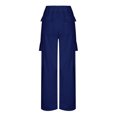 thumbnail image 6 of FAIWAD Womens Stretch Cargo Pants High Waist Casual Workout Wide Leg Trousers with Pockets (XX-Large, Blue), 6 of 6