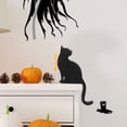 thumbnail image 5 of EQWLJWE Halloween Black Cat Decor Wooden Cat Silhouette Halloween Black Cat Hanging Sign Black Cat Cutout Wood Door Decor for Scary Family Home Party Door Decorations Halloween Clearance, 5 of 5