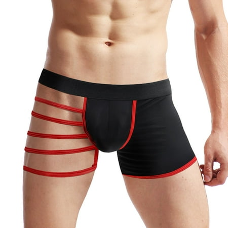 Men s Underwear Fit Translucent Ice Silk Low Waist Buckle G String Pants T Pants Stockings for Women Lingerie