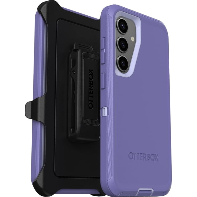 OtterBox Samsung Galaxy S24 Only - Defender Series Case - Mountain Majesty Purple - Rugged & Durable - with Port Protection - Holster Clip Includes - Non-Retail Packaging