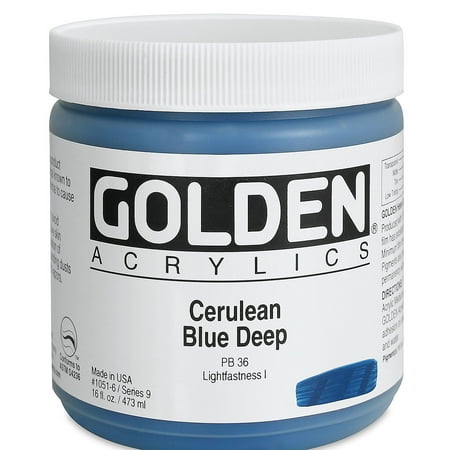 UPC: 0738797105164 | Golden Heavy Body Artist Acrylic  16 oz  Cerulean Blue Deep