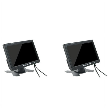 2X Mini TV 7 Inch HD Monitor 800X480 Portable Car LCD Screens on DVD/CMMB Two Input for Passenger Trucks