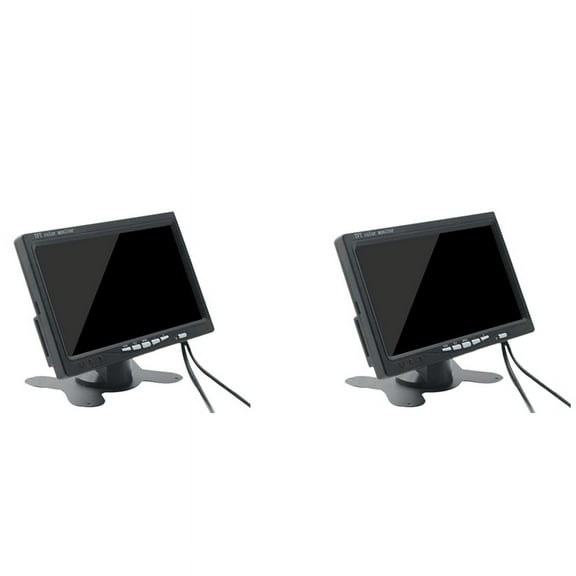2X Mini TV 7 Inch HD Monitor 800X480 Portable Car LCD Screens on DVD/CMMB Two Input for Passenger Trucks