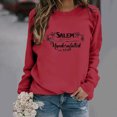 thumbnail image 2 of Raeneomay Long Sleeve Shirts for Women Casual Winter Halloween Hoodless Round-Neck Loose Printed SweatShirts, 2 of 5