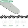thumbnail image 2 of Uxcell 4" Chainsaw Guide Bar 1/4 LP .043 Gauge Small Mount Replacement Accessories, 2 of 2