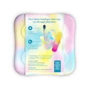 Welly Flex Fabric Adhesive Bandages, Assorted Colorwash Patterns, 48 Count
