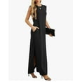 thumbnail image 5 of Women Summer Casual Round Neck Loose Split Long Maxi Dress with Pockets (S-XXL) for Vacation Daily Wear, 5 of 6